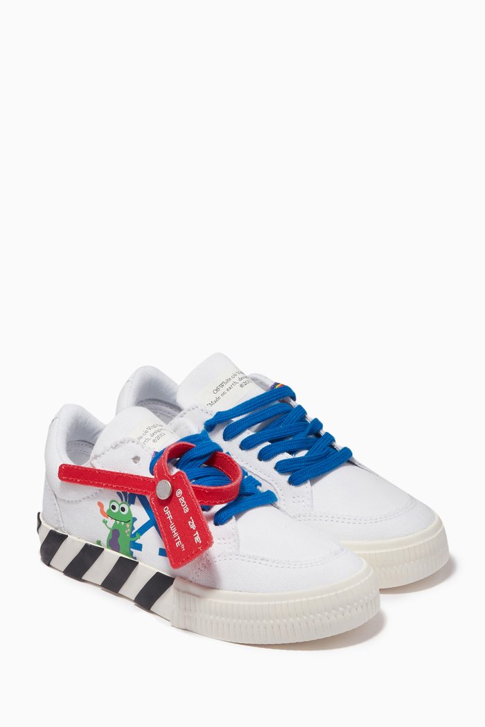 

Monster Logo Low Vulcanized Sneakers, White