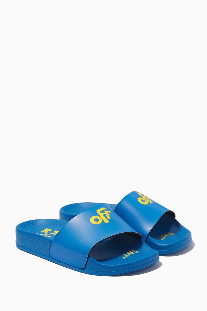 

Logo Print Pool Slides, Blue