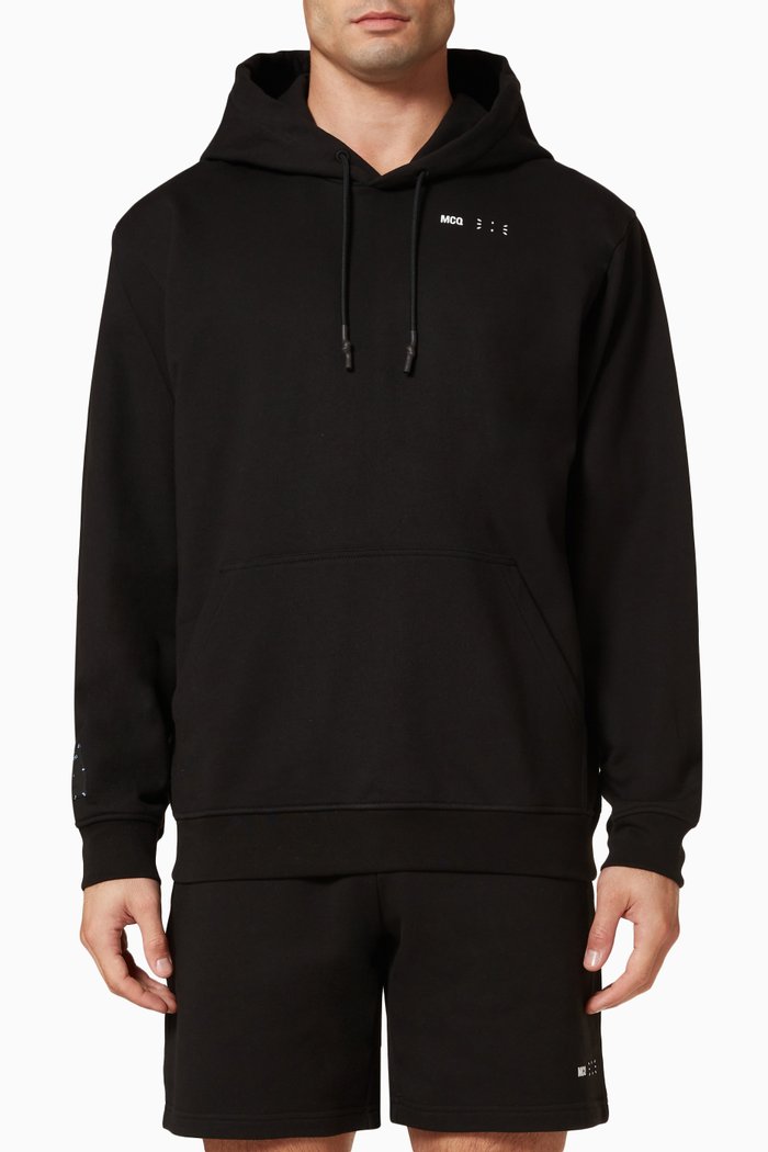 

No. 0 Hoodie in Cotton Terry, Black