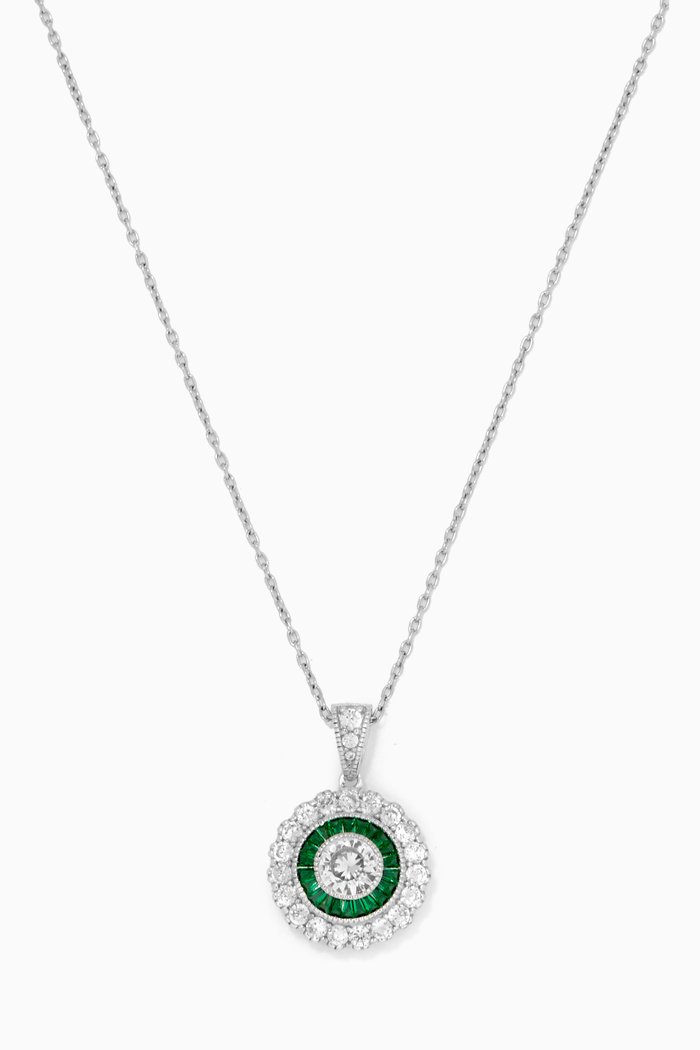 

Emerald Stone Necklace, Green