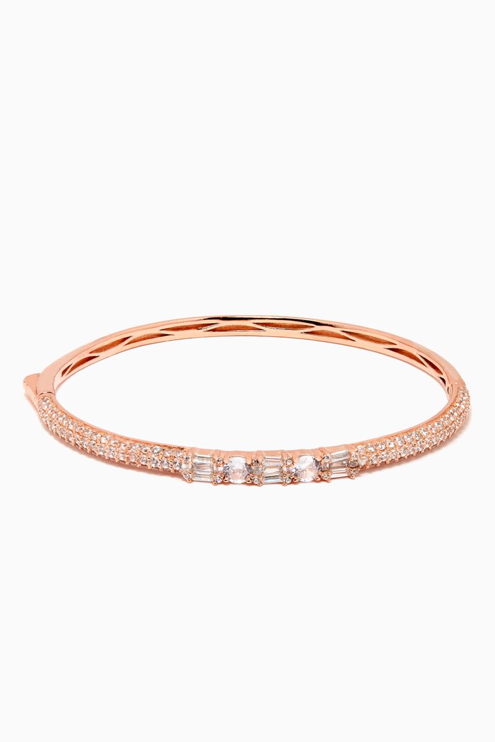 

Crystal Thin Bangle, Rose gold