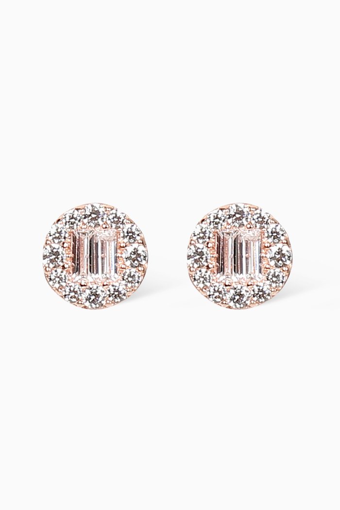

Crystal Stud Earrings, Rose gold
