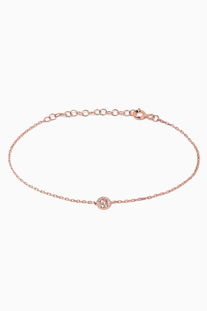 

Crystal Thin Bracelet, Rose gold