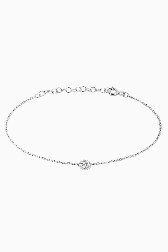 

Crystal Thin Bracelet, Silver