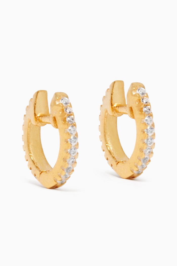 

Crystal Thick Huggies, Gold