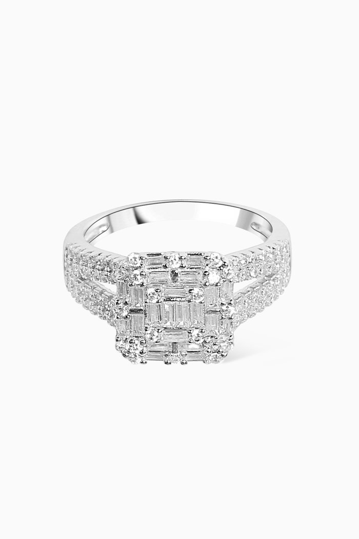

Square Model Ring, Silver