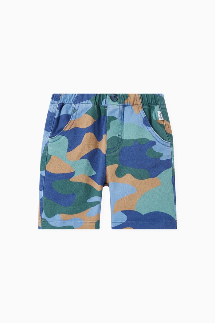 

Multicolour Camo Shorts in Cotton Stretch