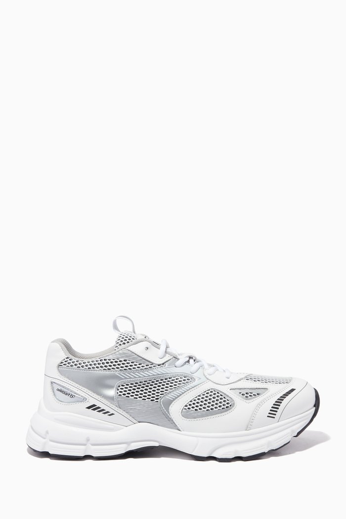

Marathon Runner Sneakers in Leather & Mesh, White