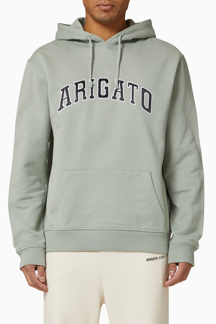 

College Logo Hoodie in Organic Cotton, Green