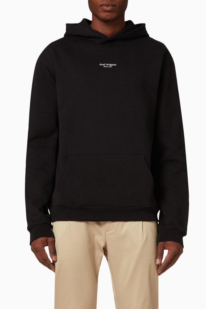 

Focus Logo Hoodie in Organic Cotton, Black