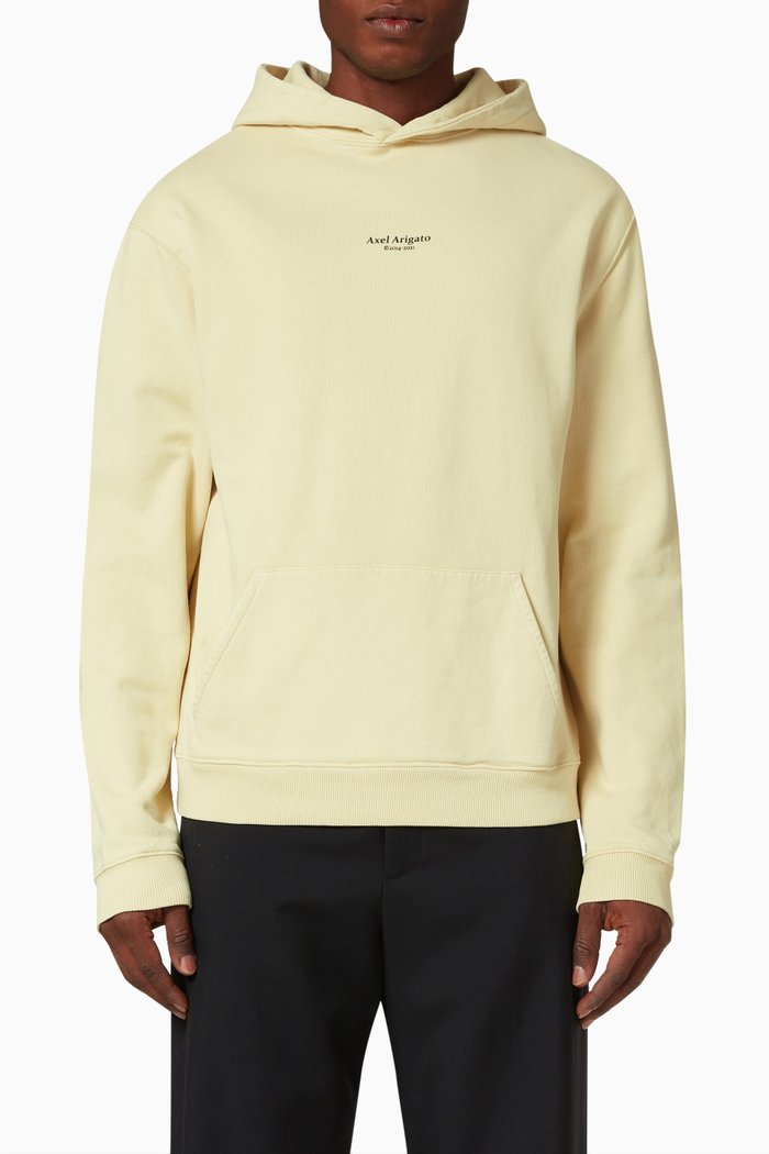 

Focus Logo Hoodie in Organic Cotton, Yellow