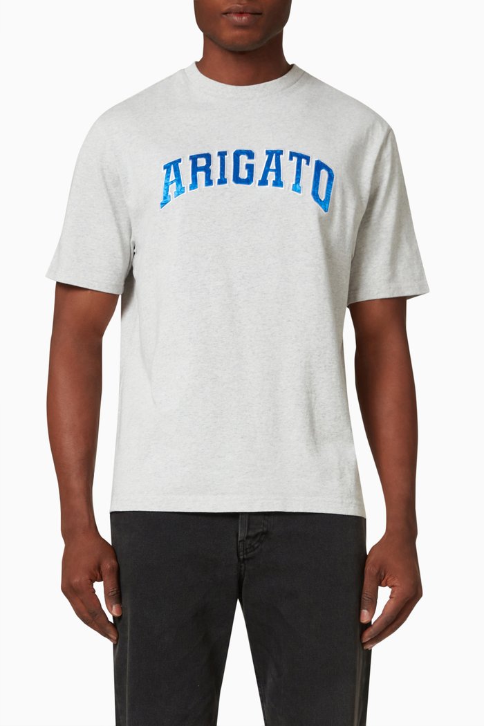 

College Logo T-shirt in Organic Cotton, Grey