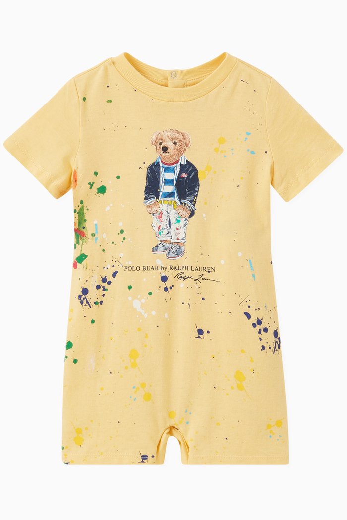

Polo Bear Romper in Jersey, Yellow