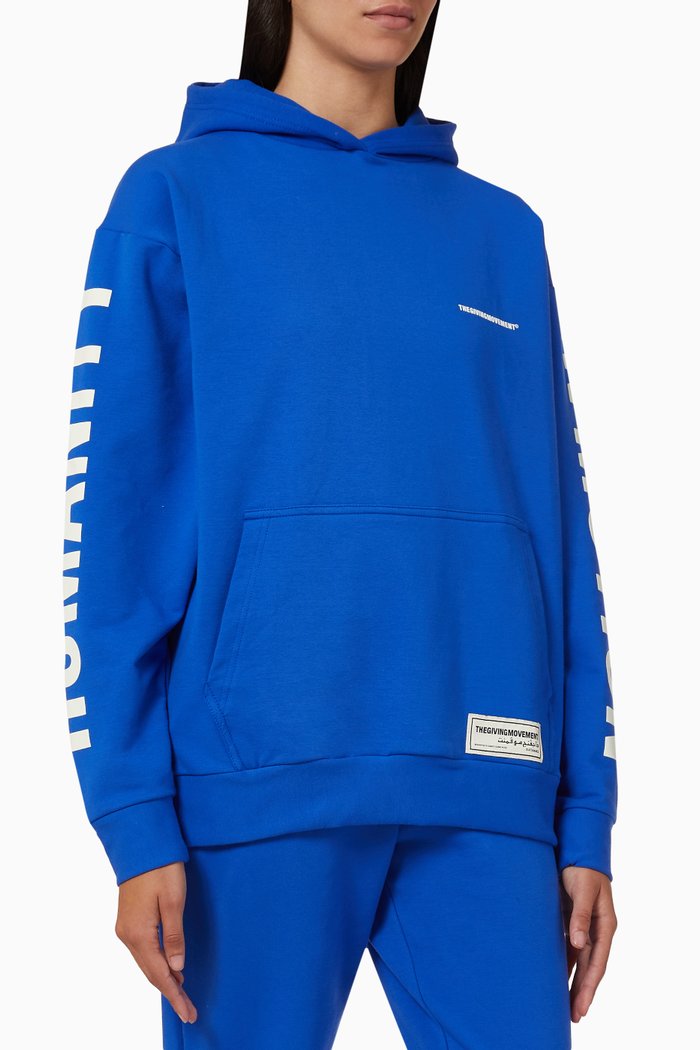 

Street Oversized Hoodie in Organic Cotton, Blue