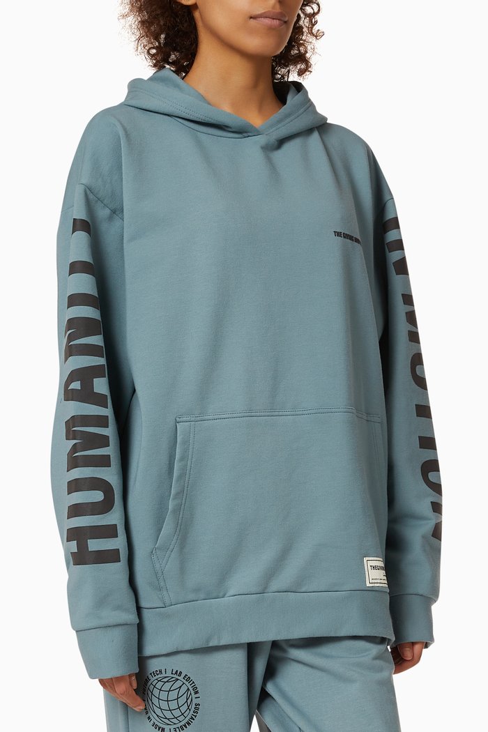 

Street Oversized Hoodie in Organic Cotton, Blue