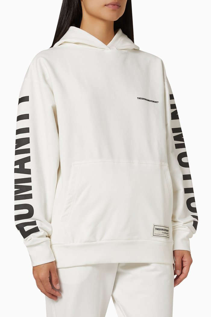 

Street Oversized Hoodie in Organic Cotton, White