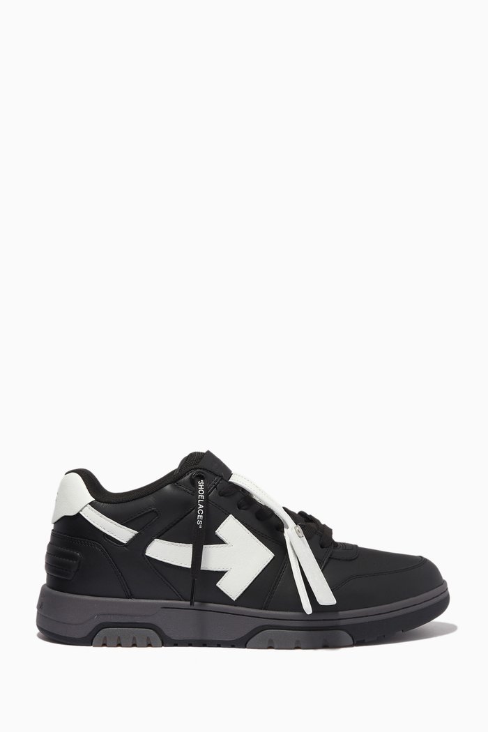 Out of Office Sneakers in Calf Leather, Black
