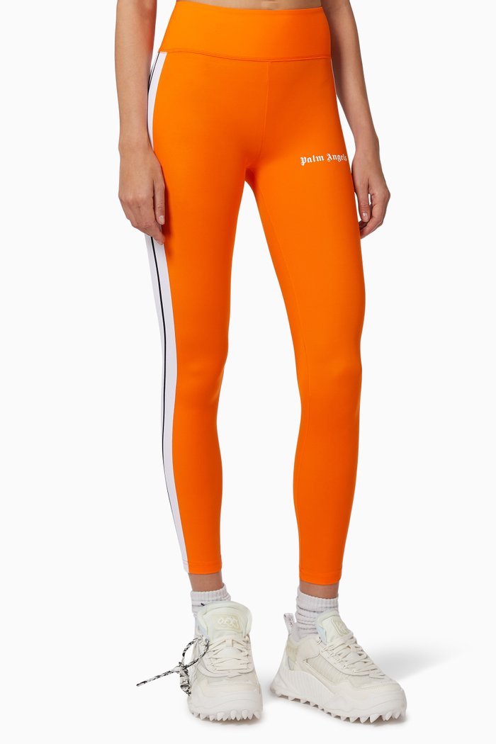

Track Training Leggings in Stretch Nylon, Orange