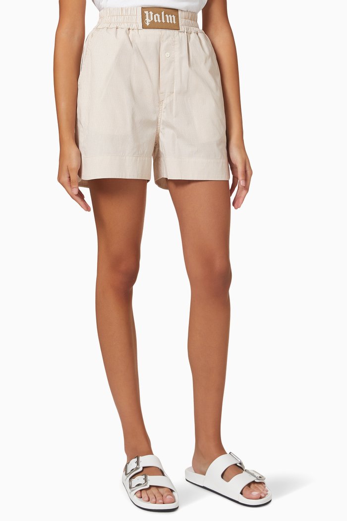 

Vichy Logo Boxer Shorts in Cotton, Neutral