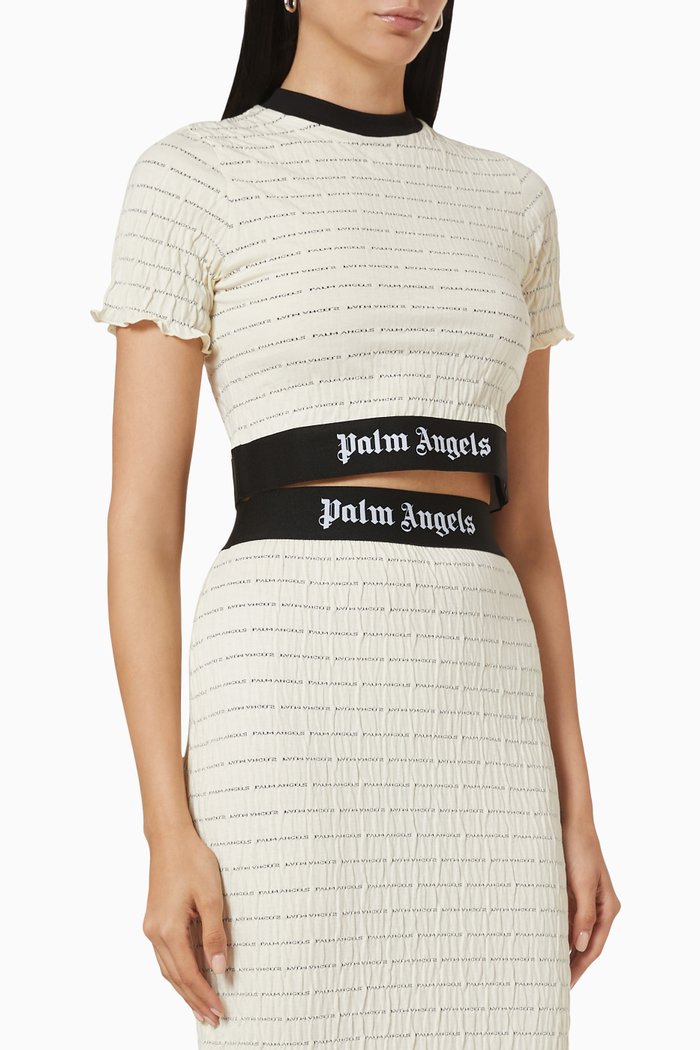 

Cropped T-shirt in Cotton, Neutral