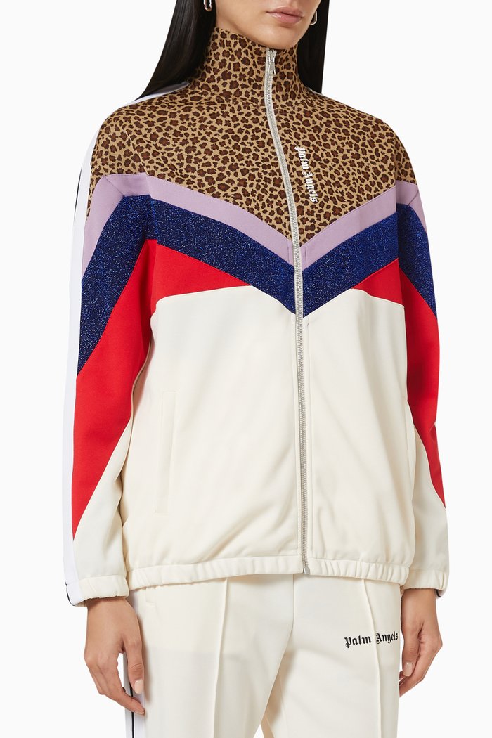 

Colour Block Vintage Track Jacket, Brown
