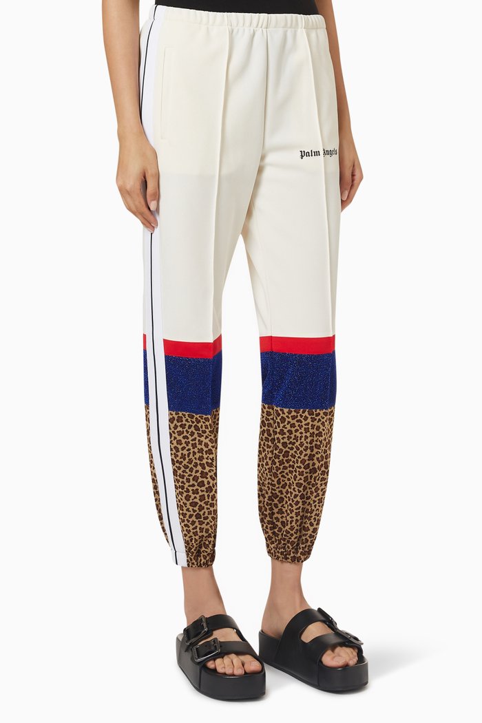 

Colour Block Vintage Track Pants, Brown
