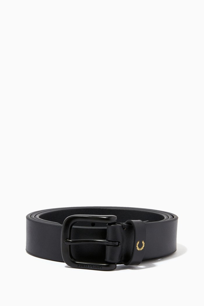 

Slim Belt in Leather, Black