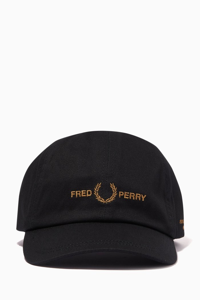 

Branded Cap in Cotton Twill, Black