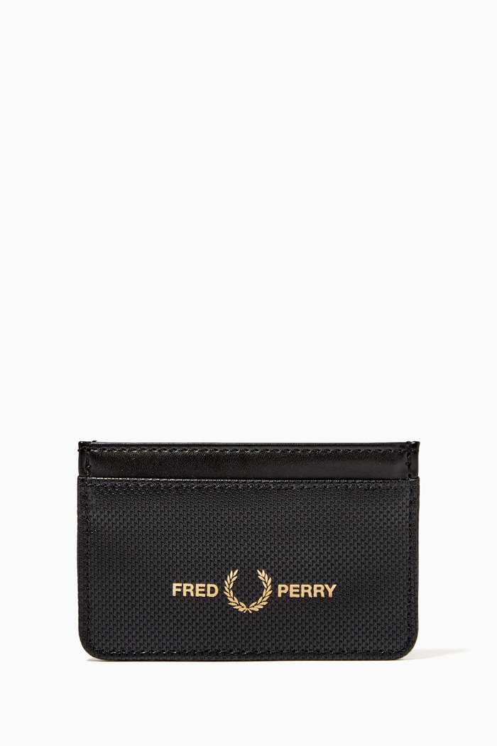 

Pique Textured Card Holder in PU, Black