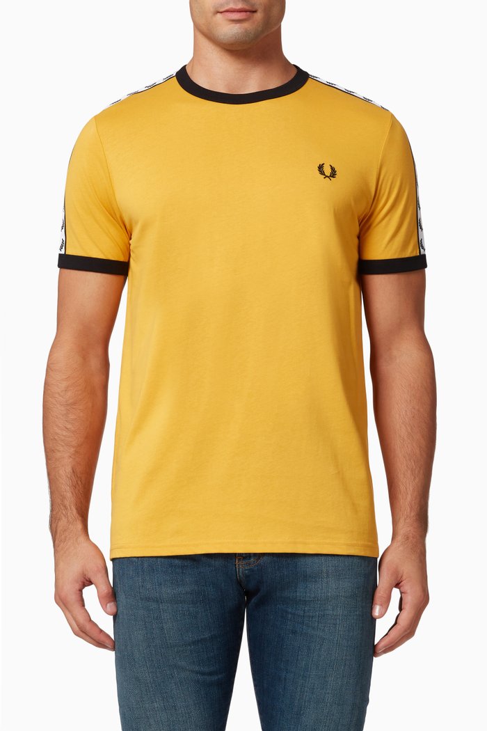 

Taped Ringer T-shirt in Jersey, Gold