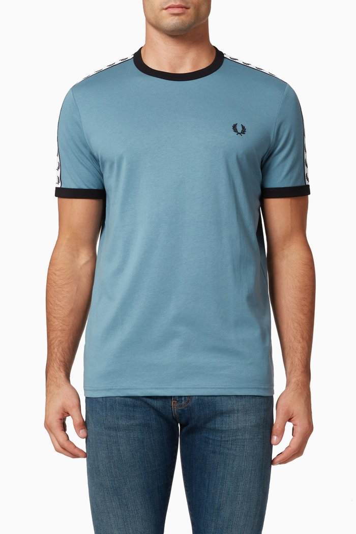 

Taped Ringer T-shirt in Jersey, Blue