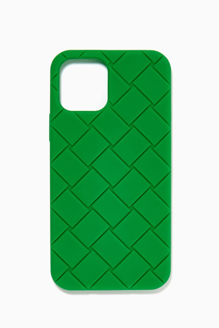 iPhone 12 Pro/ iPhone 12 Case in 3D Intarsio Rubber, Green