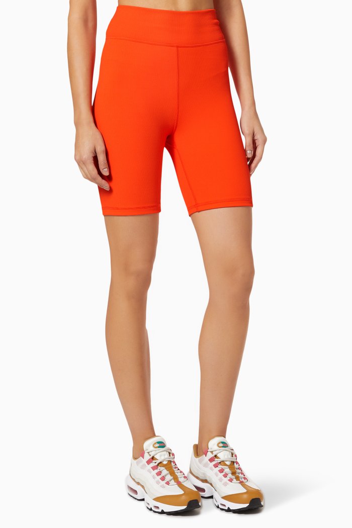 

Redondo High-rise Spin Shorts in Stretch Nylon, Orange