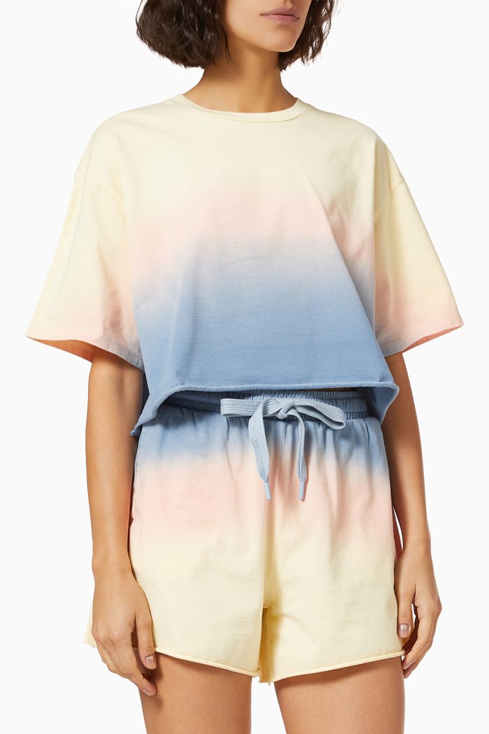 

Goa Sunset Gigi Crop T-shirt in Heavyweight Jersey, Yellow