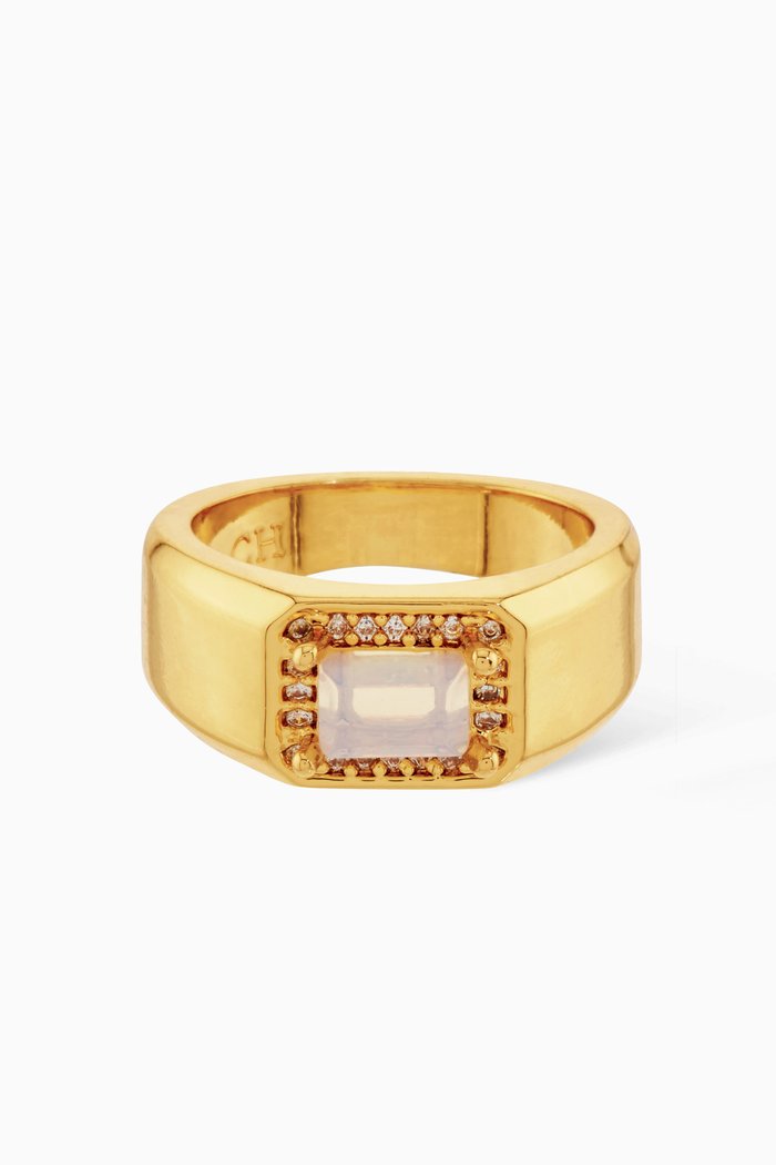 

Lady Boss Pinky Ring in 18kt Gold Plating, Pink