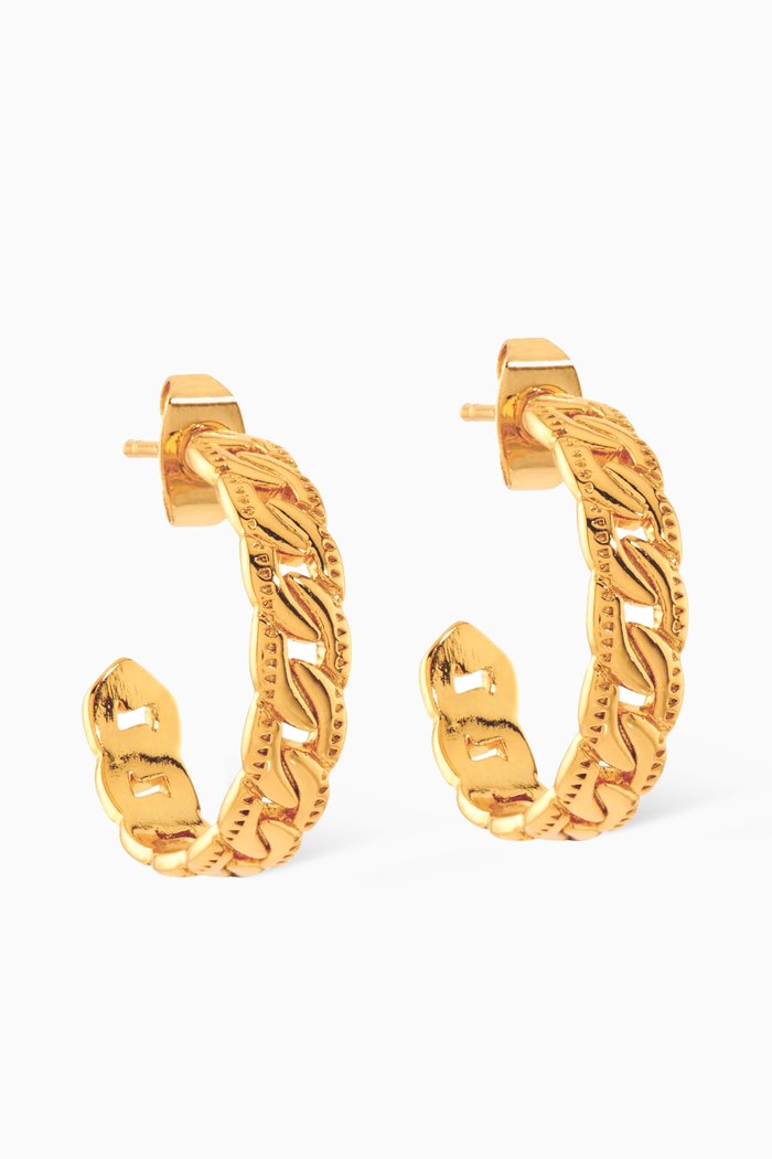 

Oslo Chain Hoops in 18kt Gold Plating