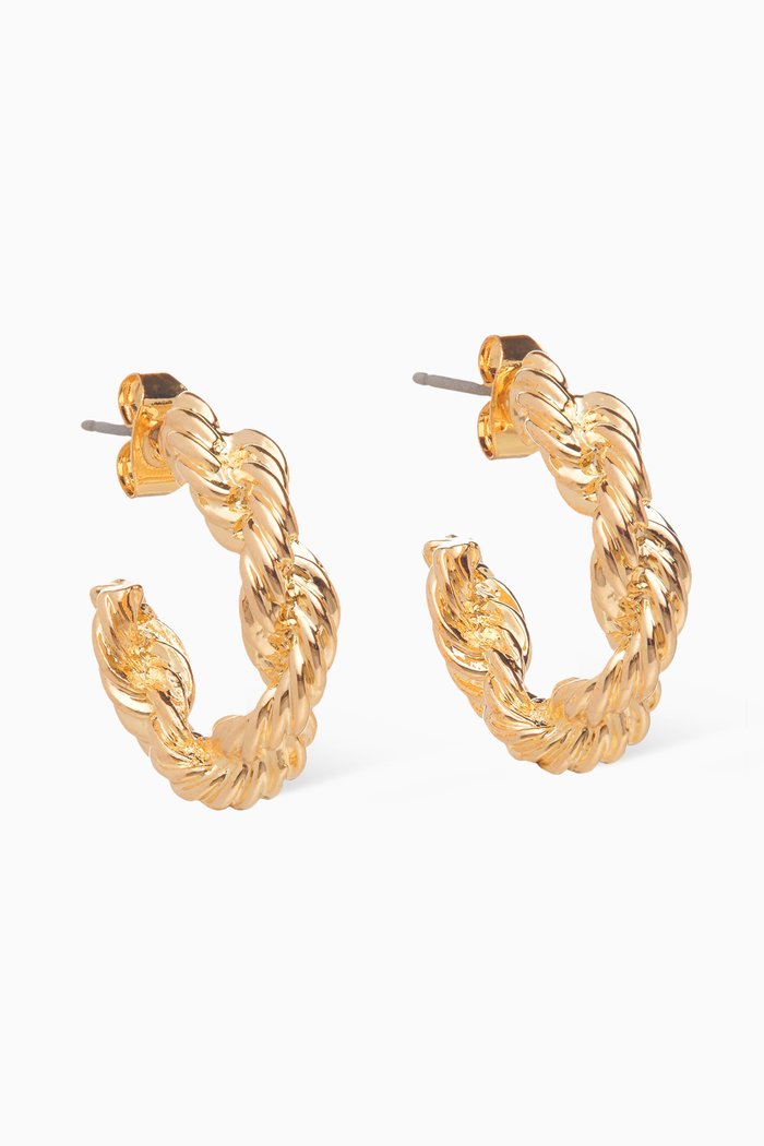 

Baby Rope Hoops in 18kt Gold Plating