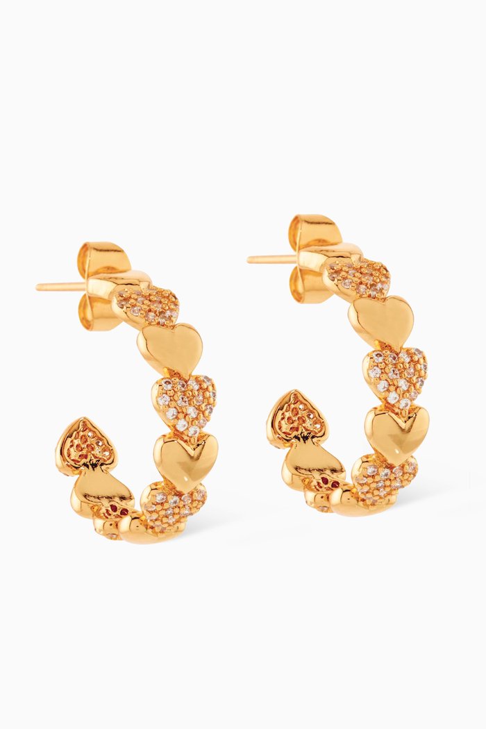 

Habibi Chain Hoops in 18kt Gold Plating