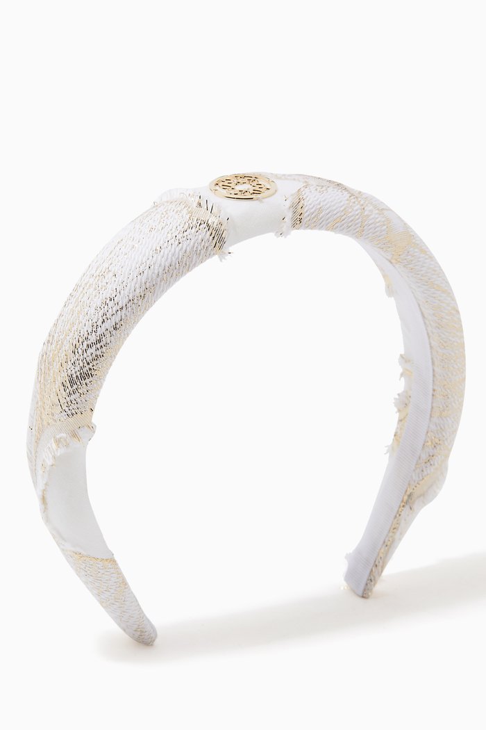 

Textured Headband in Cotton, Gold