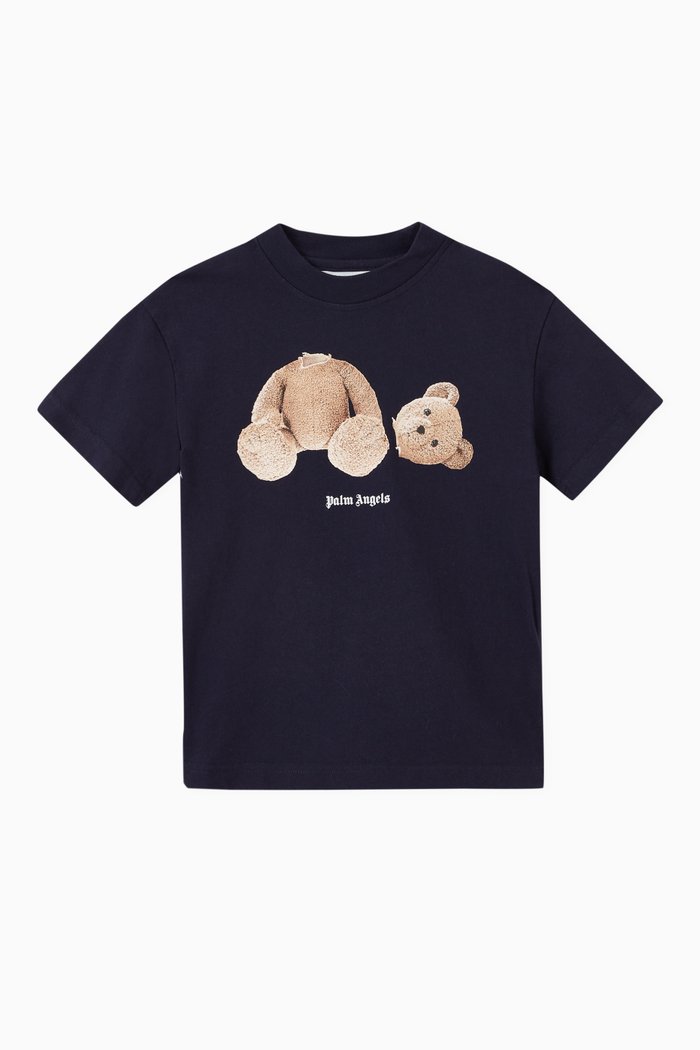 

Bear Print T-shirt in Cotton, Blue