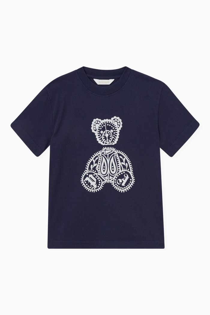 

Paisley Bear T-shirt in Cotton, Blue