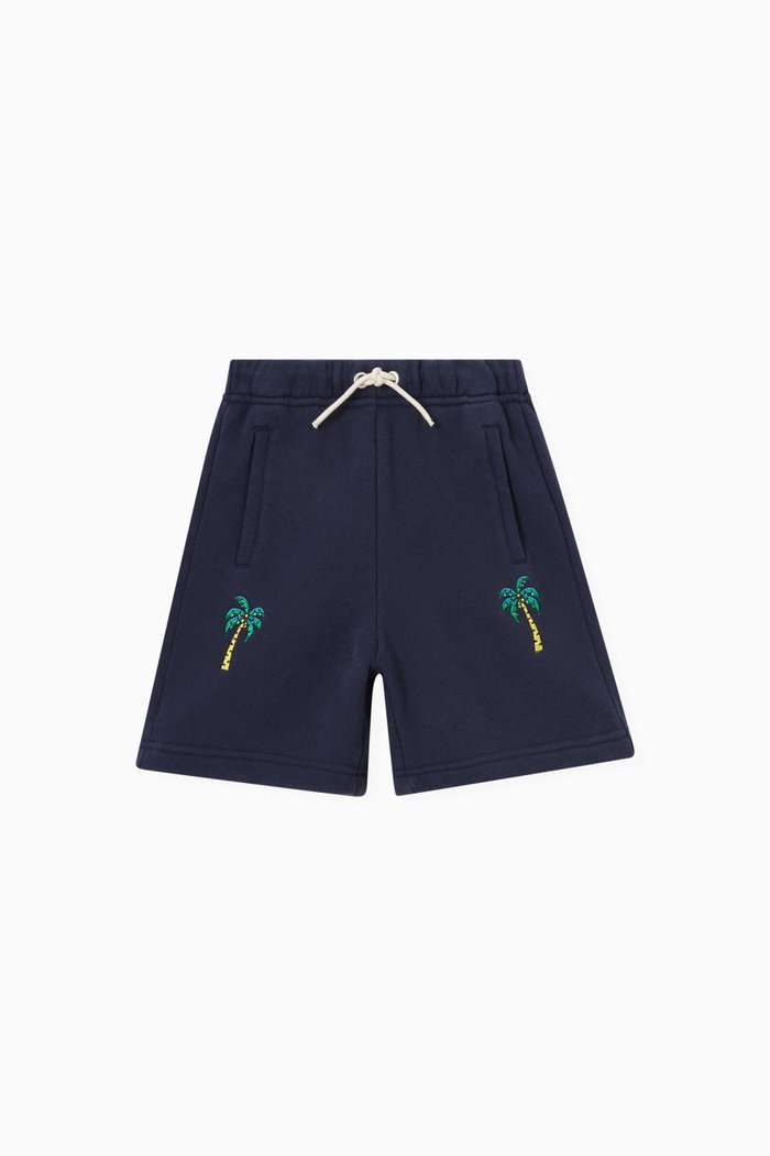 Logo Shorts in Cotton, Blue
