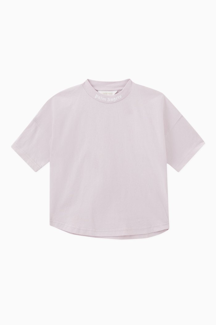 

Logo Print T-shirt in Cotton, Purple