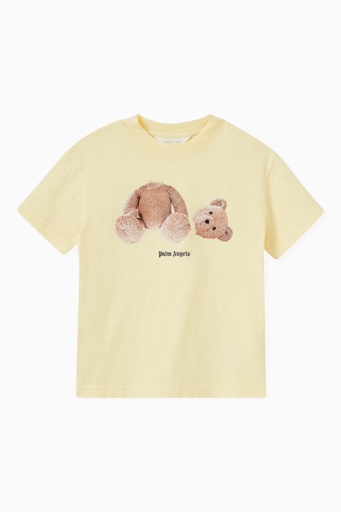

Bear Print T-shirt in Cotton, Yellow