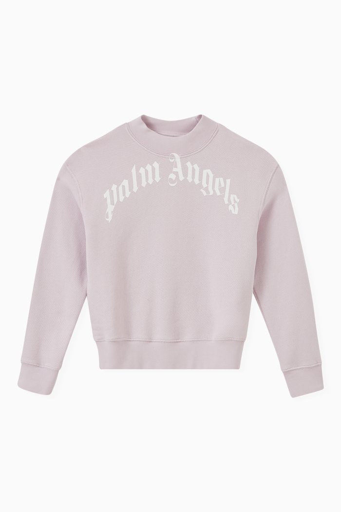 Logo Sweatshirt in Cotton Jersey, Purple