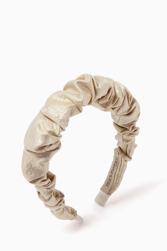 

Ruffle Hairband in Jacquard, Gold