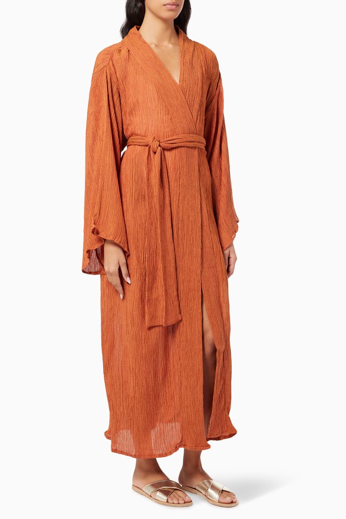 

Rumba Robe in Silk & Bamboo, Orange
