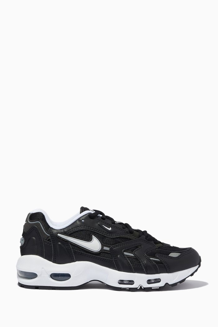 

Air Max 96 II Sneakers in Leather & Mesh, Black