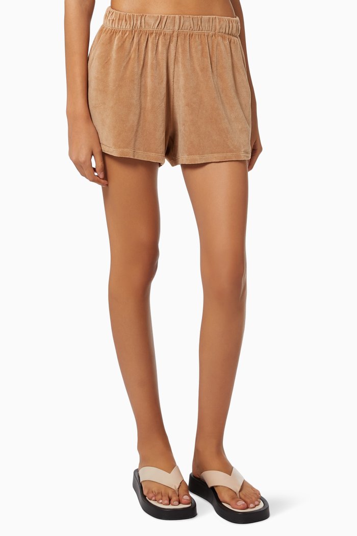 

Track Shorts in Beach Terry, Brown