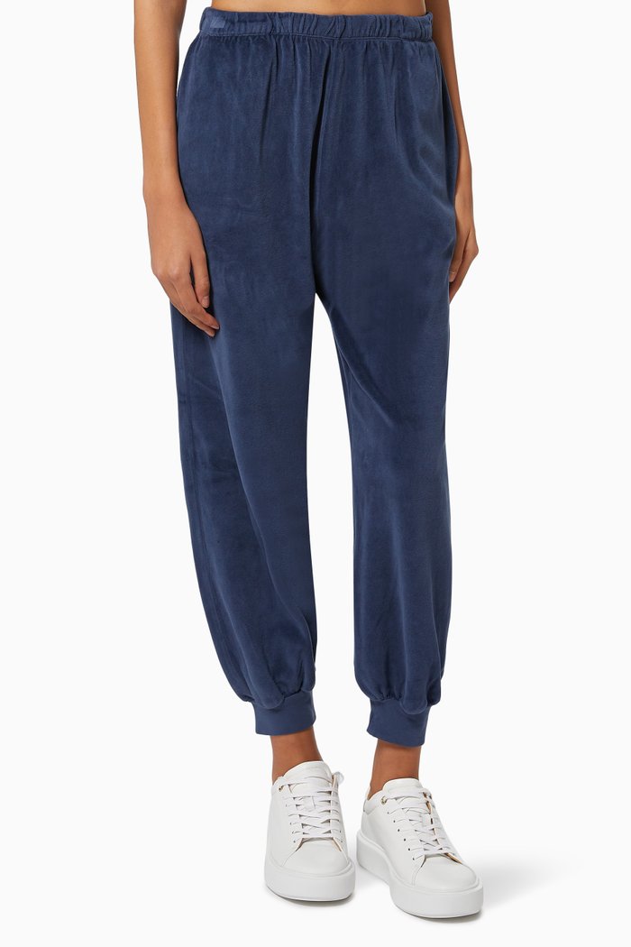 

Patmos High-rise Pants in Velour, Blue